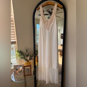 Elegant White Lace Slip Dress